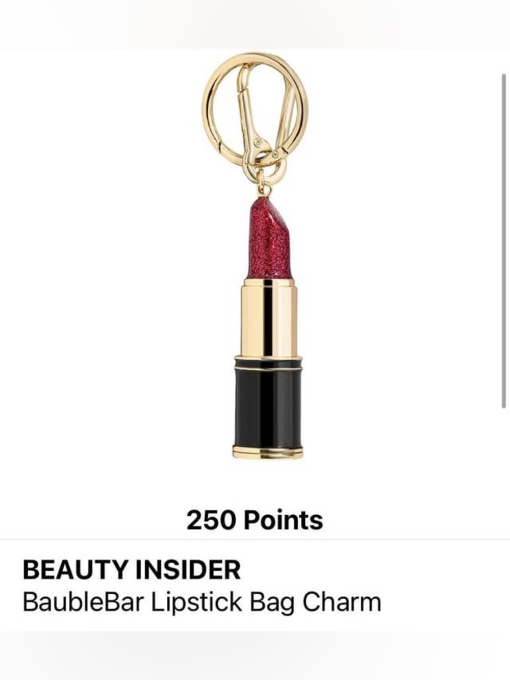 Sephora x Baublebar lipstick bag charm